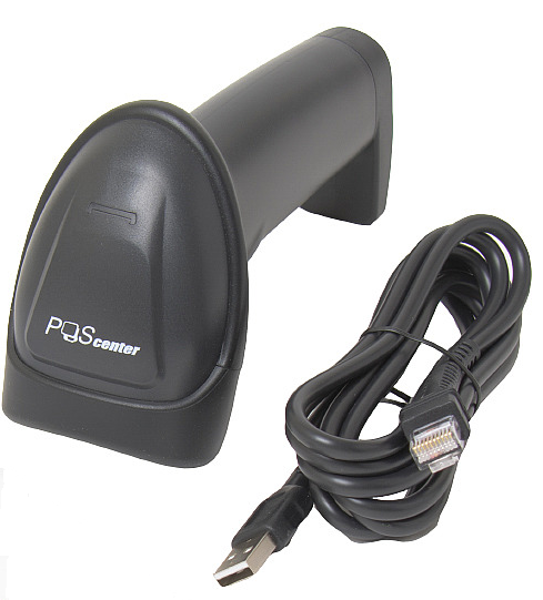 Сканер штрих кода Сканер штрих-кода Poscenter HH 2D2 HD, ручной, USB, черный, с кабелем 2,0 метра