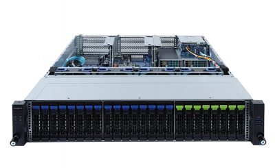 Gigabyte Server Platform R282-N81 2U CPU(2)3rd Gen Xeon/DIMM(32)/16x2,5''SATA/SAS/8x2,5''SATA/SAS/NVMe/2x2.5"SATA/SAS rear/2x1GbE/6xFHHL,2xLP/2x1600W/Rails  6NR282N81MR