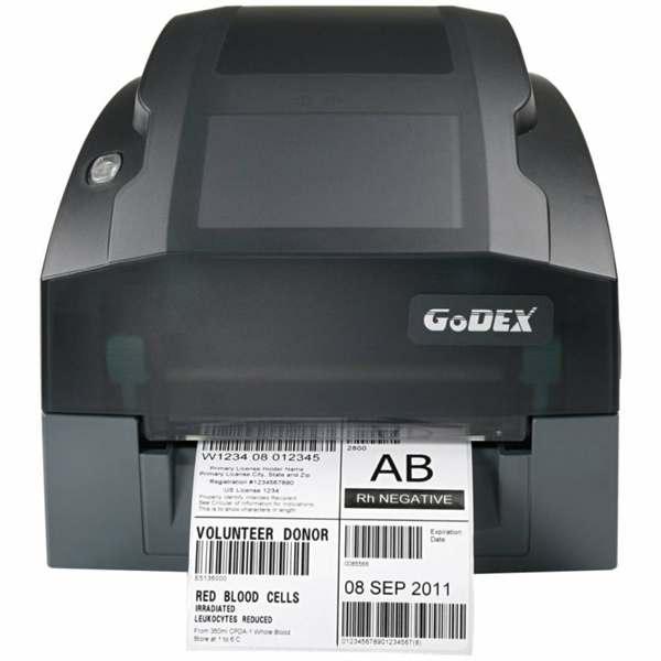 Принтер этикеток Godex TT G330UES, термо/термотрансферный принтер, 300 dpi, 3 ips, (полдюймовая втулка риббона), USB+RS232+Ethernet