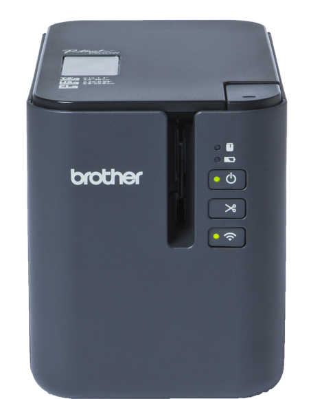 Принтер этикеток Brother PT-P900, ленты TZE/HGE до 36 мм, кол-во строк любое, 20 мм/сек и 80 мм/сек с HGE, автонож с полуобрезом, USB/WiFi, печать ШК